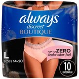 Always Discreet Boutique Incontinence and Postpartum Underwear for Women Maximum Protection, thumbnail image 1 of 11