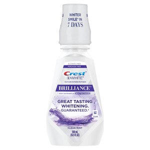 Crest 3D White Brilliance Alcohol Free Whitening Mouthwash, Clean Mint, 500 ML (16.9 Fl Oz) - 16.9 Oz , CVS