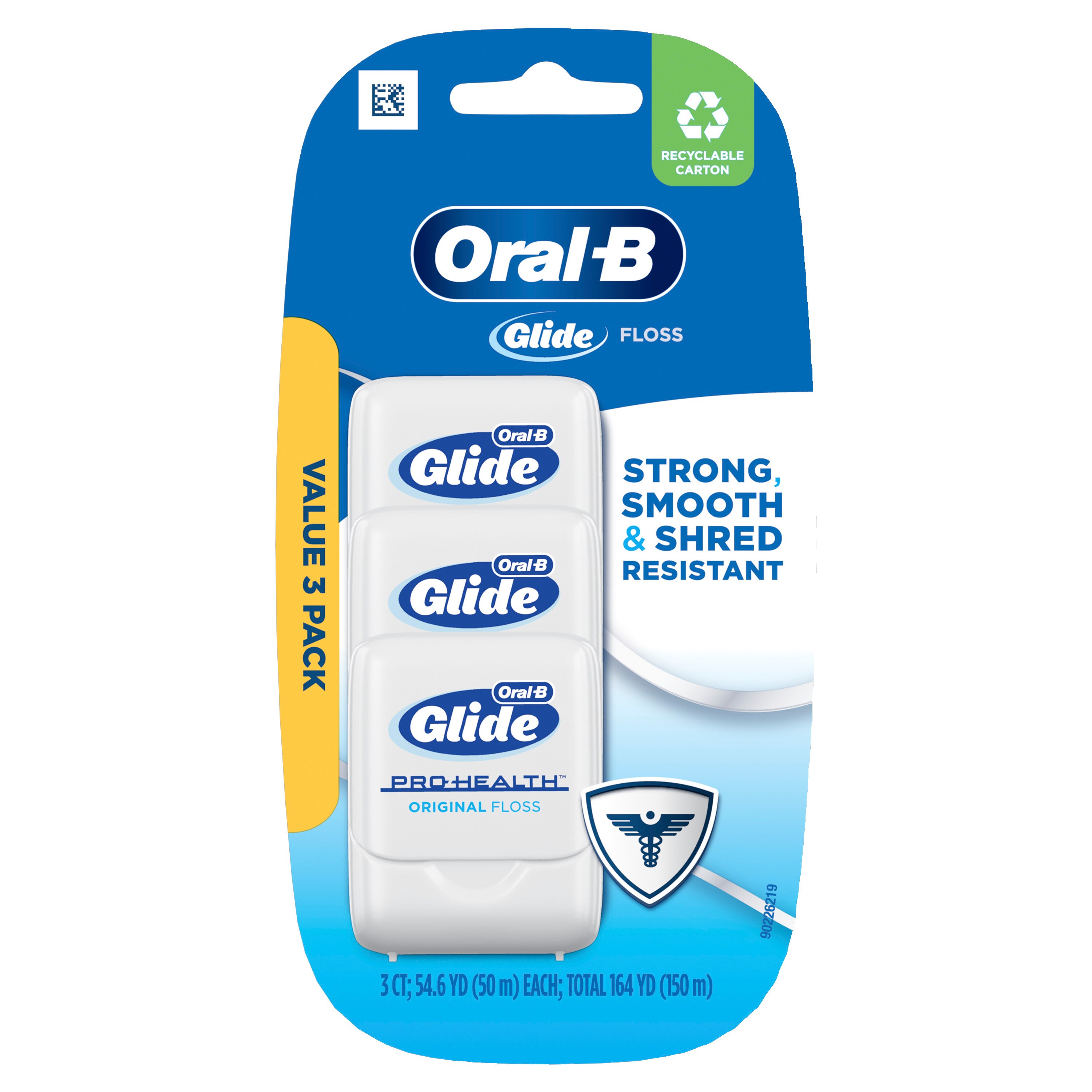 Oral-B Glide Pro-Health Original Floss, 50 M, 3 Pack - 54.6 Yd , CVS