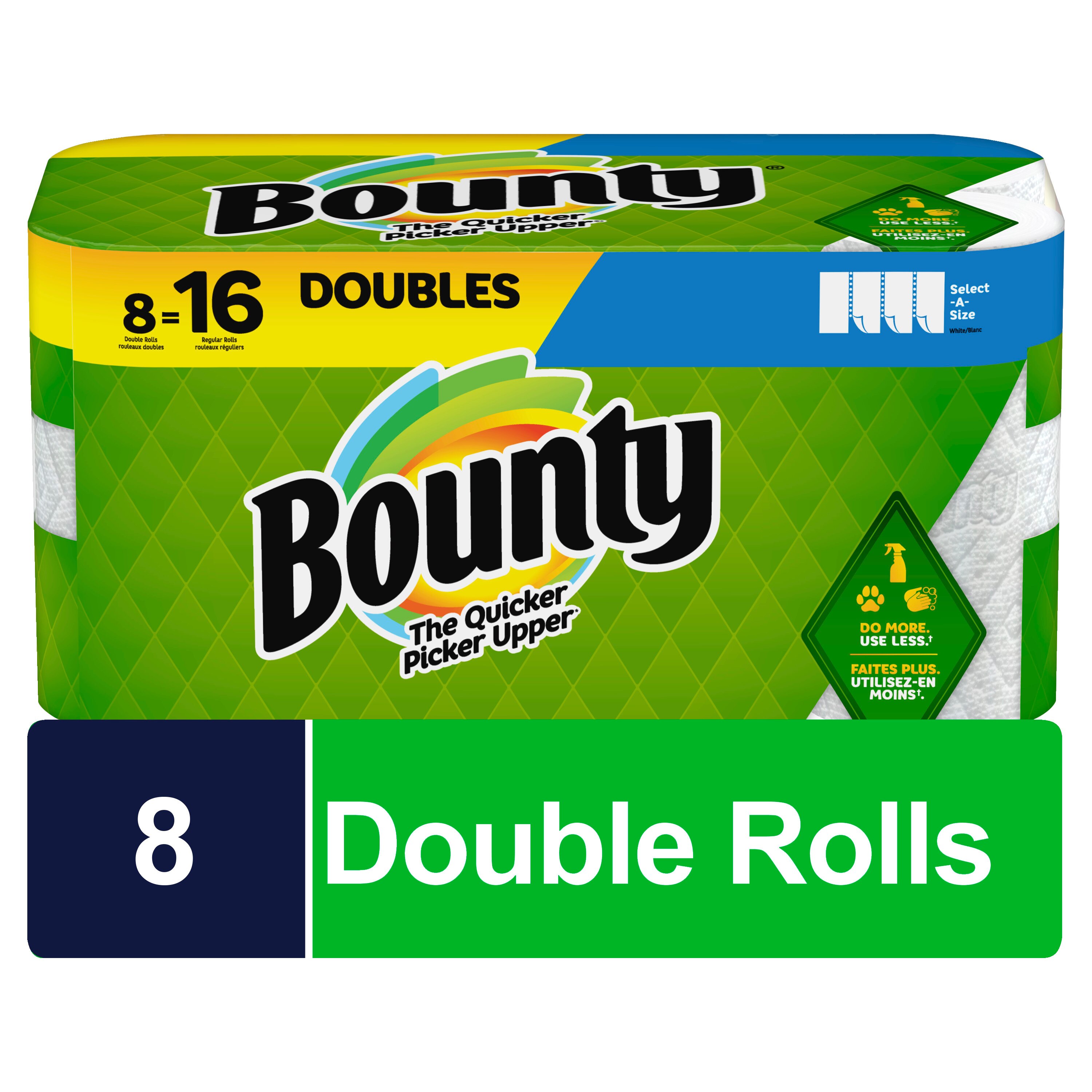 Bounty Select-A-Size Paper Towels, 8 Double Rolls, White, 90 Sheets Per Roll , CVS