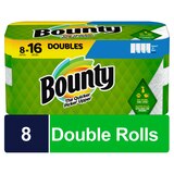 Bounty Select-A-Size Paper Towels, 8 Double Rolls, White, 90 Sheets Per Roll, thumbnail image 1 of 25