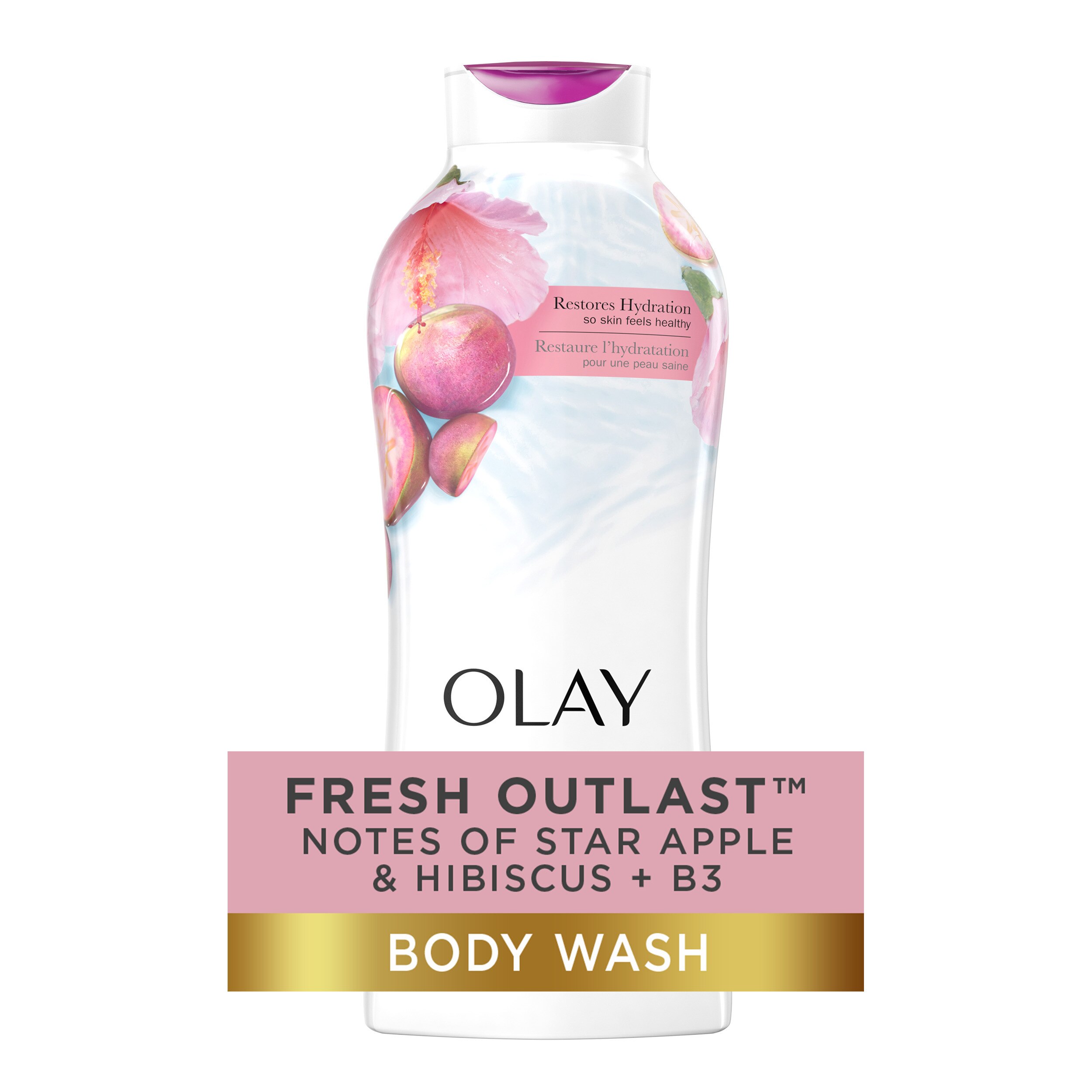 Olay Fresh Outlast Body Wash, Star Apple & Hibiscus, 22 Oz , CVS