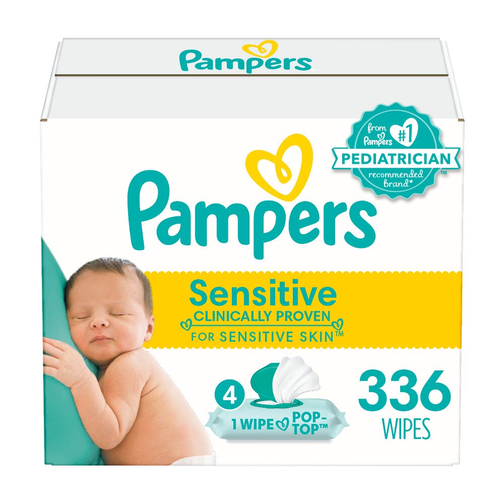 Pampers Sensitive Baby Wipes, 336 CT