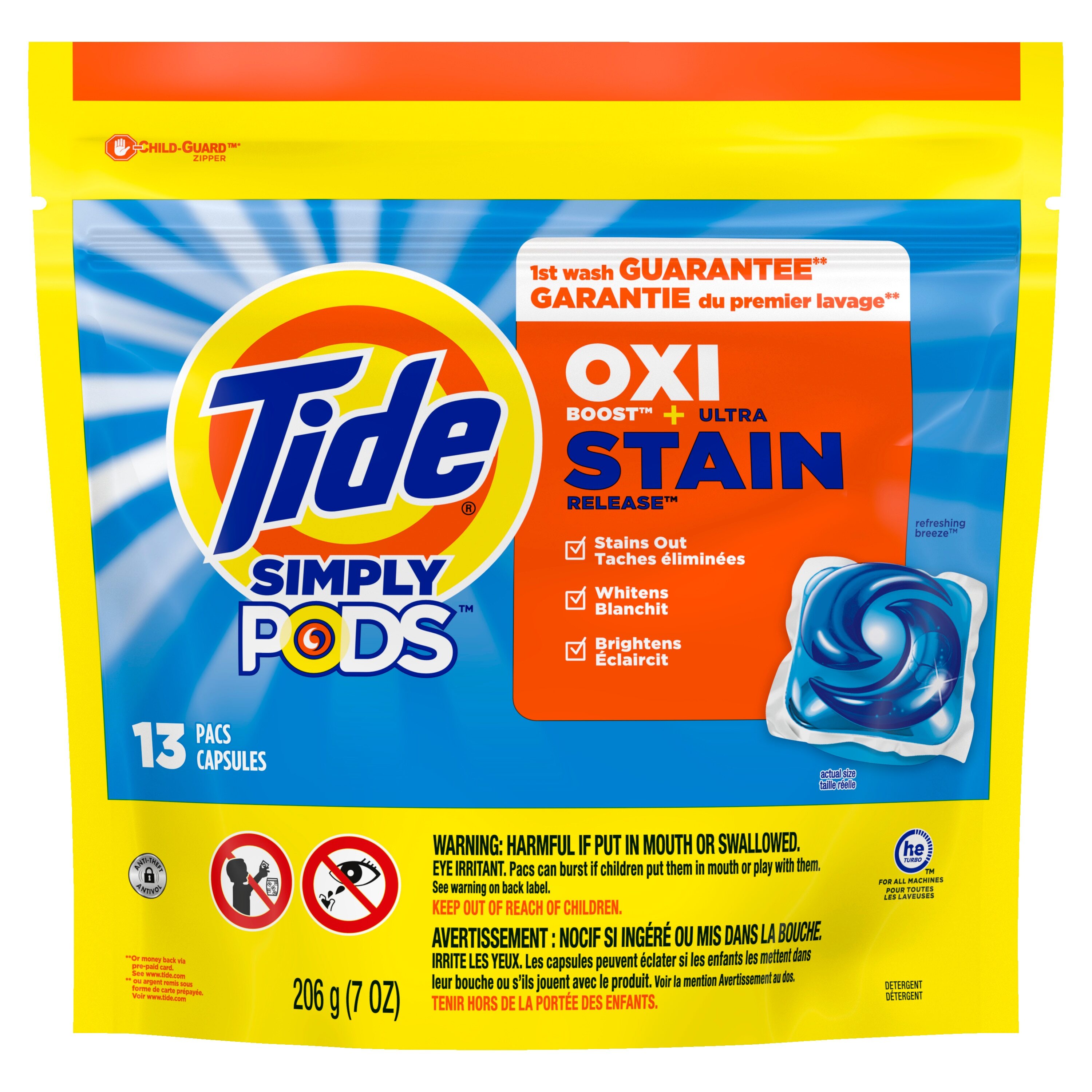 Tide Simply PODS + Oxi Liquid Laundry Detergent Pacs, 13 Ct , CVS