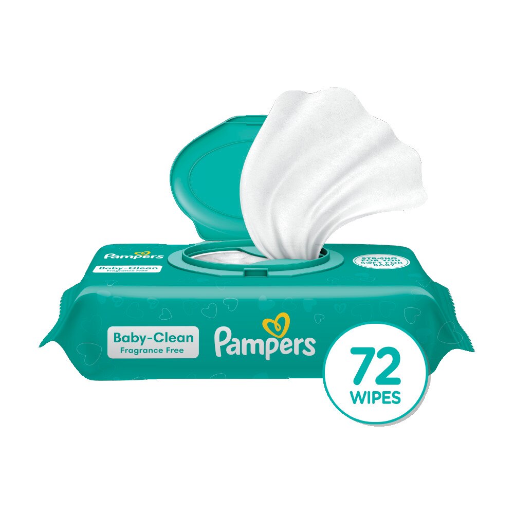 Pampers Baby Wipes Complete Clean Unscented 1X Pop-Top 72 Count