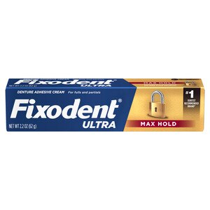 Fixodent Ultra Denture Adhesive Cream, Max Hold - 2.2 oz