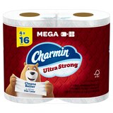Charmin Ultra Strong Toilet Paper 4 Mega Rolls, 242 Sheets Per Roll, thumbnail image 3 of 12