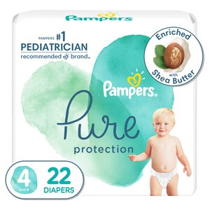 Pampers Pure Protection Diapers, Size 4, 22 CT