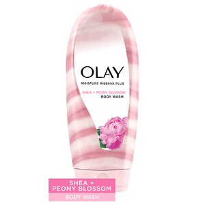 Olay Moisture Ribbons Plus Shea + Notes Of Peony Blossom Body Wash, 18 Oz , CVS