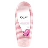Olay Moisture Ribbons Plus Shea + Notes of Peony Blossom Body Wash, 18 oz, thumbnail image 2 of 7