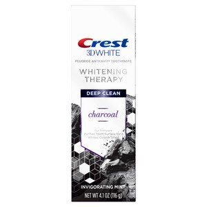 Crest 3D White Whitening Therapy Charcoal Deep Clean Fluoride Toothpaste, Invigorating Mint, 4.1 Ounce - 3.5 Oz , CVS