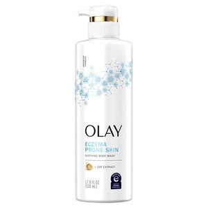 Olay Soothing Body Wash for Eczema Prone Skin with Vitamin B3 Complex and Oat Extract, 17.9 OZ