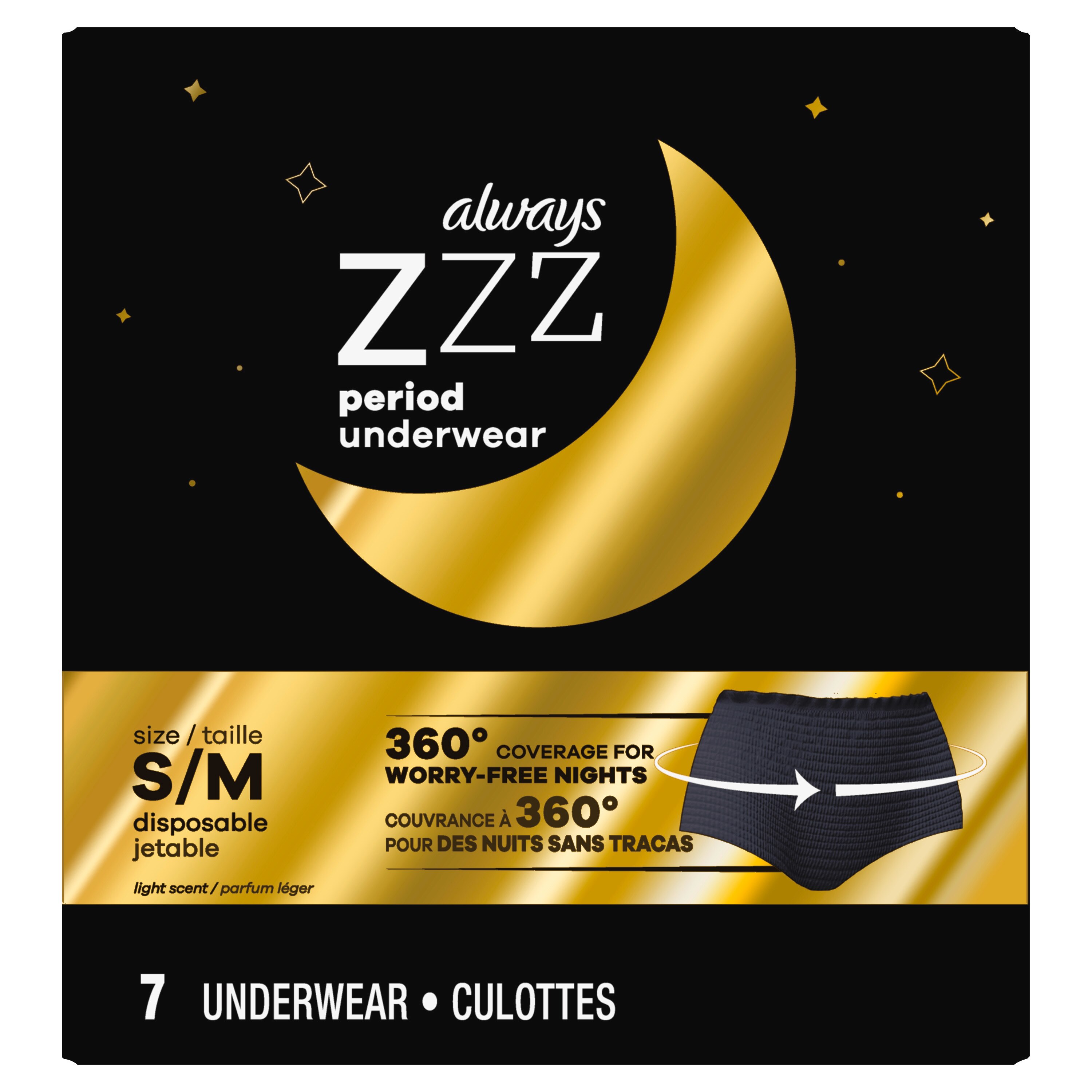 Customer Reviews: Always ZZZ Overnight Disposable Period Underwear for Women,  7 CT - CVS Pharmacy