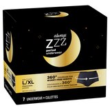 Always ZZZ Overnight Disposable Period Underwear for Women, 7 CT, thumbnail image 3 of 9