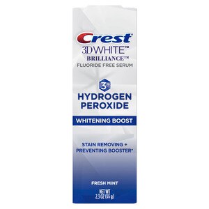 Crest 3D White Brilliance Hydrogen Peroxide Teeth Whitening Boost 2.3oz (Fluoride Free)