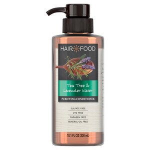 Hair Food - Acondicionador purificante sin sulfato ni colorantes, Tea Tree & Lavender, 10.1 oz