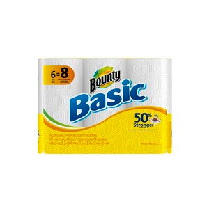 Bounty Basic Paper Towels White, 6CT