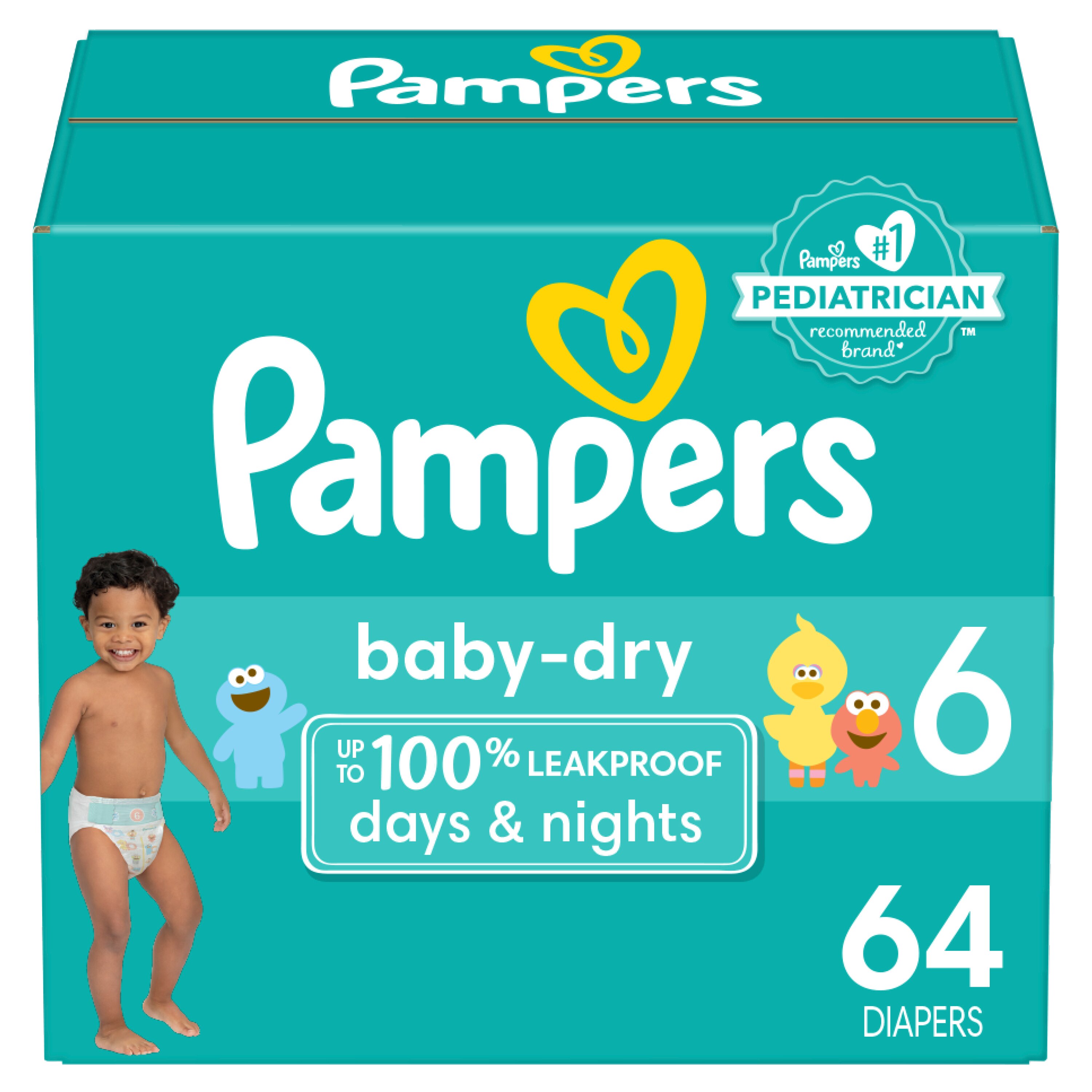 Pampers Baby-Dry Diapers, Size 6, 64 Ct , CVS