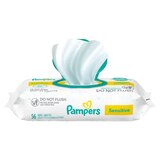 Pampers Baby Wipes Sensitive Perfume Free 1X Pop-Top 56 Count, thumbnail image 4 of 20