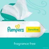Pampers Baby Wipes Sensitive Perfume Free 3X Pop-Top Packs, 168 CT, thumbnail image 2 of 11