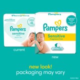 Pampers Baby Wipes Sensitive Perfume Free 3X Pop-Top Packs, 168 CT, thumbnail image 4 of 11