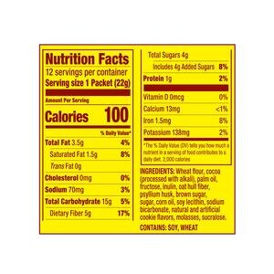 Metamucil Kids Fiber Thins, Chocolate Flavored Dietary Fiber Supplement Snack with Psyllium Husk, 12 Servings