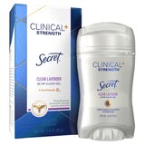 Secret Clinical Strength 48-Hour Clear Gel Antiperspirant Stick, Clean Lavender, 1.6 OZ, thumbnail image 1 of 9