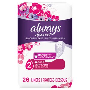 Always Discreet Incontinence Liners Regular Length