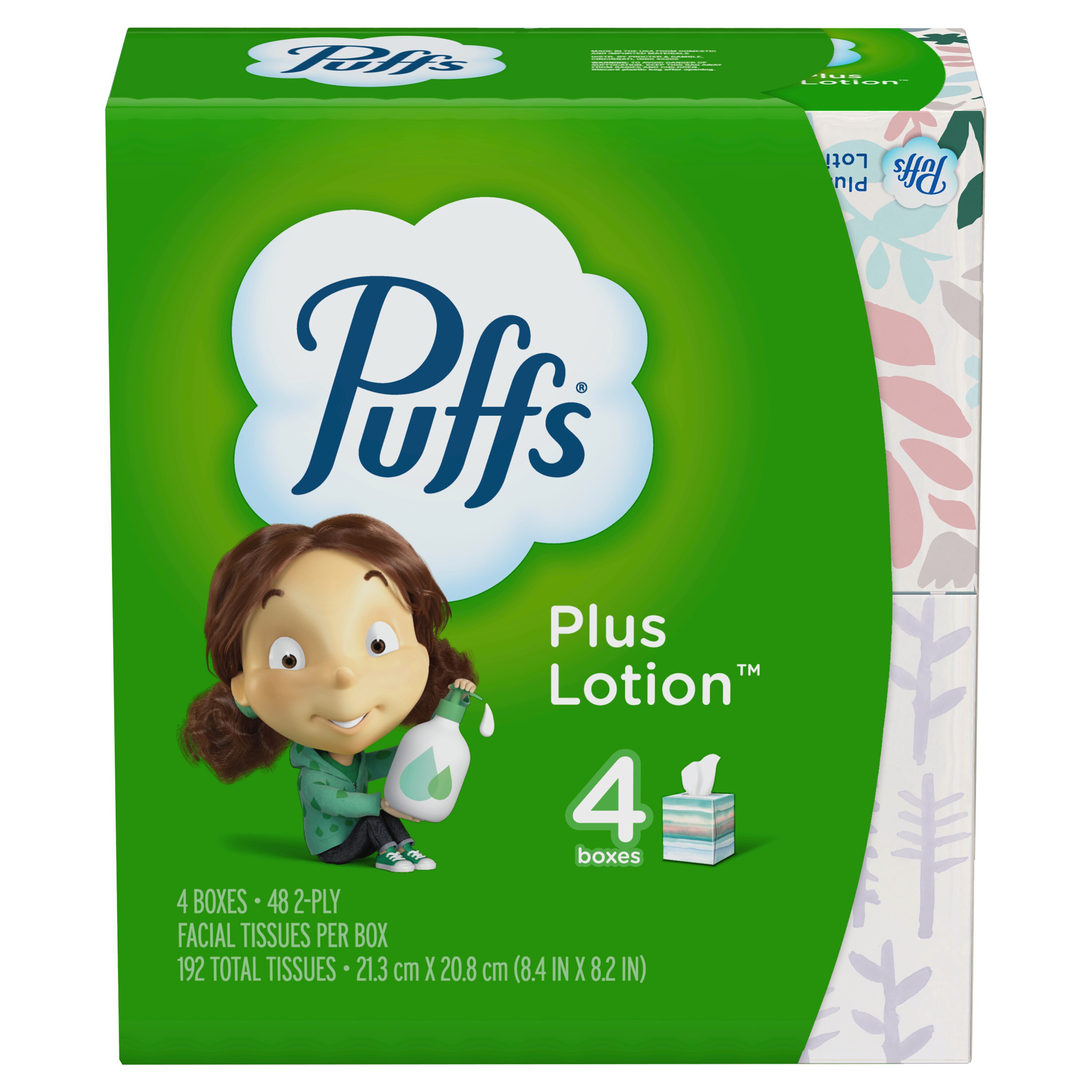 Puffs Plus Lotion Facial Tissues, 3 Cubes, 192 Ct , CVS