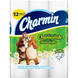  Charmin Plus Chamomile Toilet Paper, 12 Double Rolls 