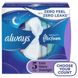 Always Infinity FlexFoam Size 5 Pads, Unscented, Extra Heavy Overnight, thumbnail image 1 of 9