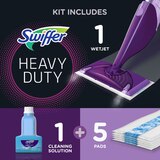 Swiffer WetJet Mop Starter Kit (1 Spray Mop, 5 Mopping Pads, 1 Floor Cleaner Liquid Solution), thumbnail image 5 of 9