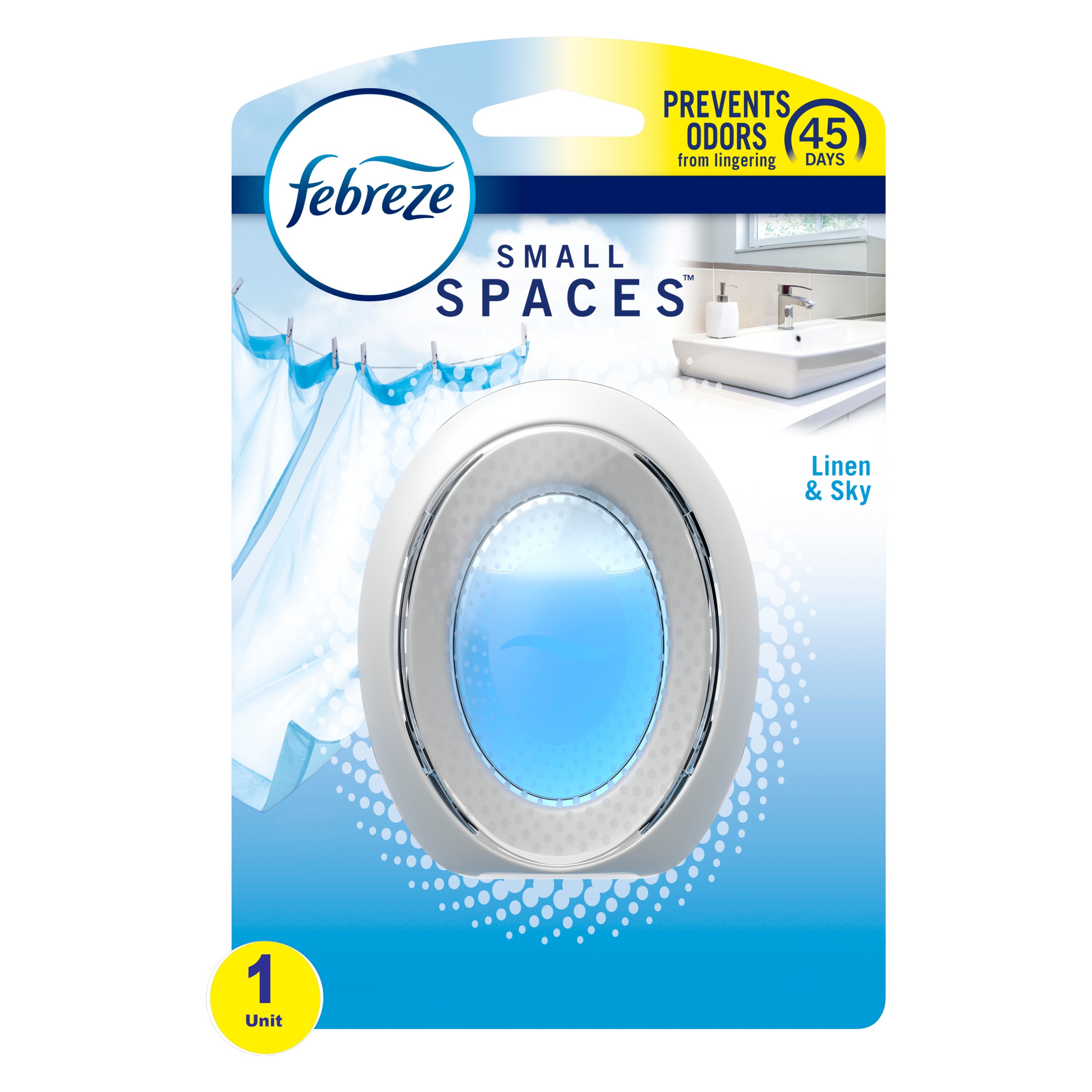 Febreze Small Spaces Air Freshner, Linen & Sky Scent, 1 Ct - 0.25 Oz , CVS