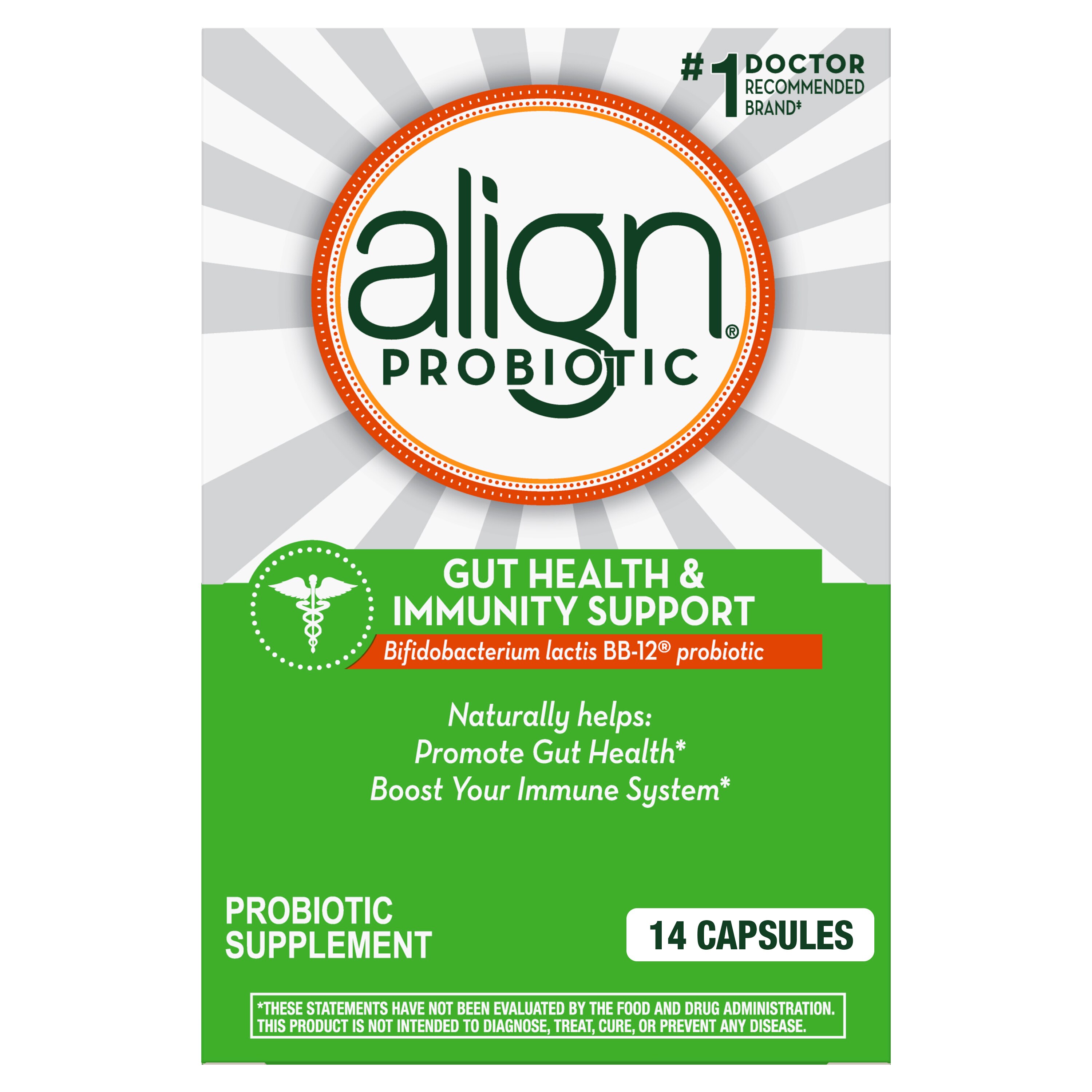 Align Probiotics Supplement, Gut Health and Immunity Capsules, 14 CT