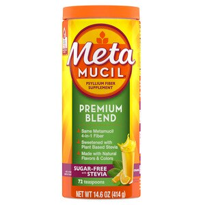 Metamucil Premium Blend, Psyllium Fiber Powder Supplement