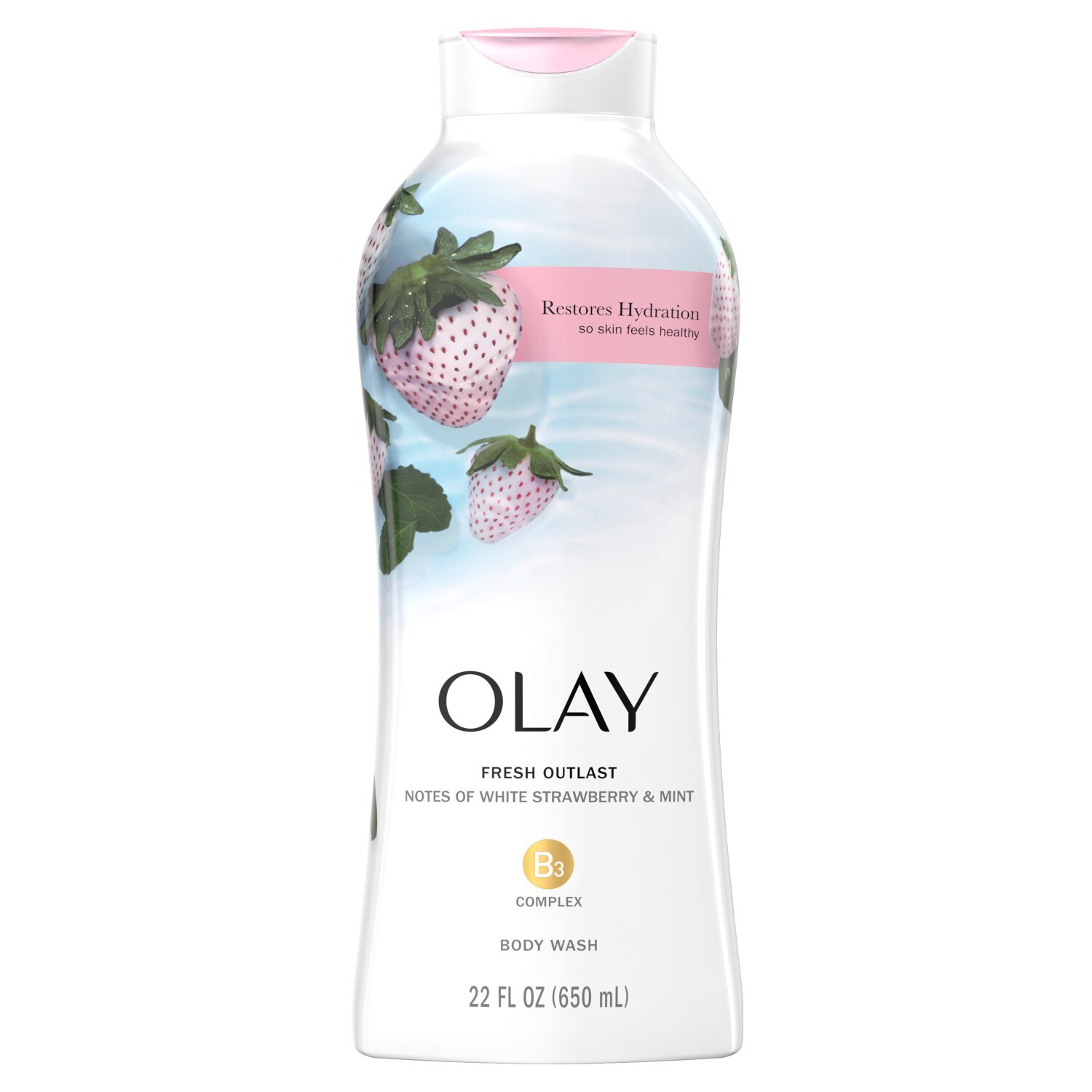 Olay Fresh Outlast - Gel de baño, Cooling White Strawberry & Mint, 22 oz