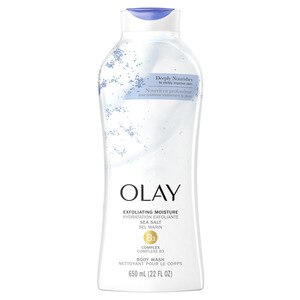 Olay Exfoliate & Replenish - Gel de baño exfoliante de uso diario con sales marinas, 22 oz