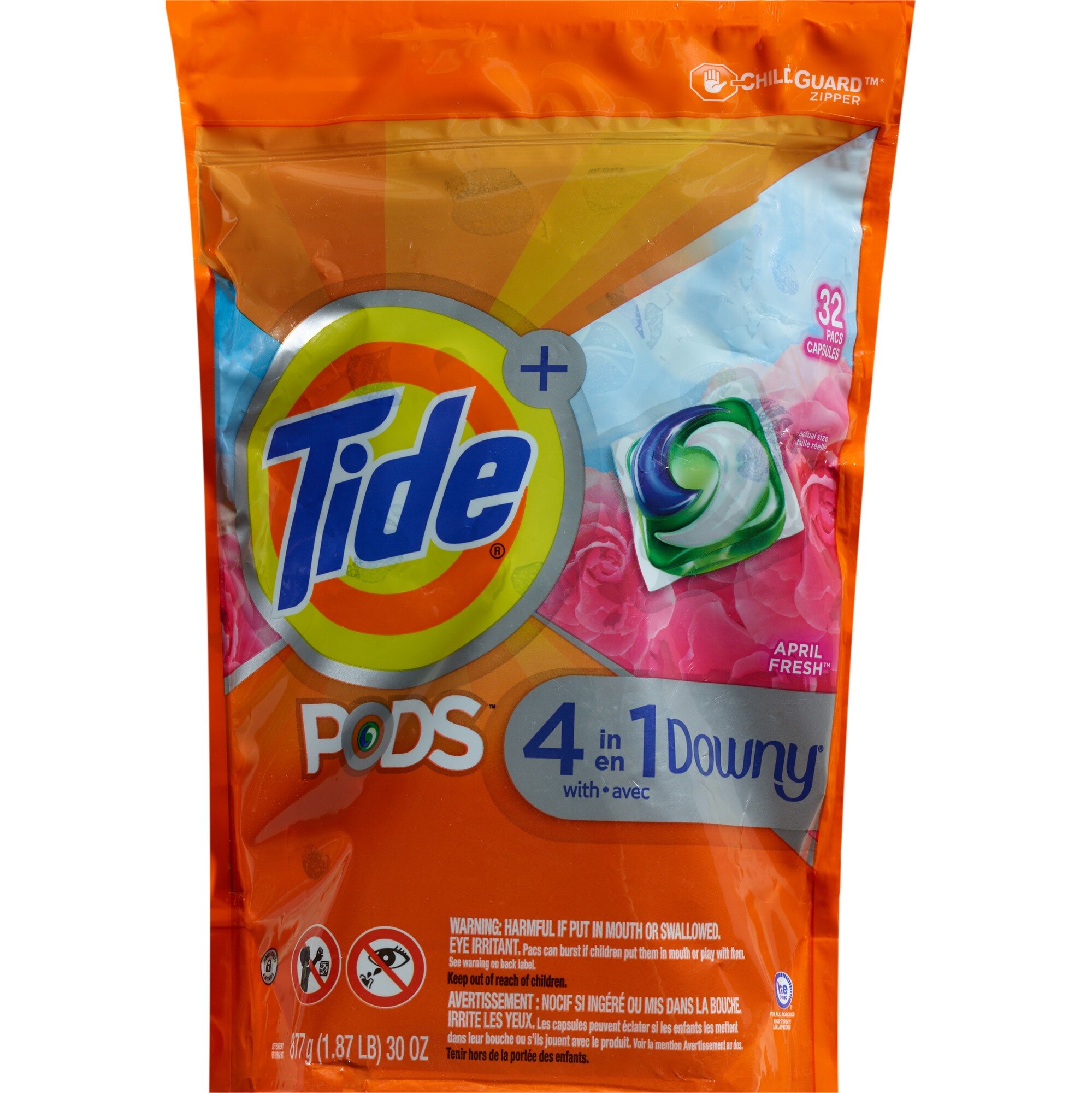 Tide PODS Liquid Laundry Detergent Soap Pacs, April Fresh, 32 Ct , CVS