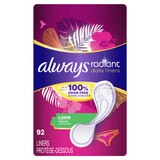 Always Radiant Daily Liners, Long, 92 CT, thumbnail image 1 of 10
