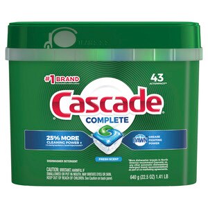 Cascade Complete Dishwasher Pods, ActionPacs Dishwasher Detergent Tabs, Fresh Scent