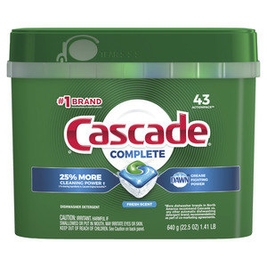 Cascade Complete Dishwasher Pods, ActionPacs Dishwasher Detergent Tabs, Fresh Scent