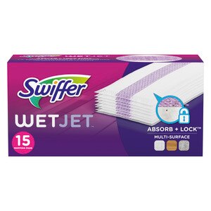 Swiffer WetJet Spray Mop Multi-Surface Mopping Pads for Floor Cleaning, 15 ct