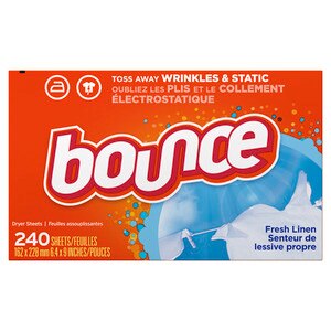 Bounce Fresh Linen Scented Fabric Softener Dryer Sheets, 240 CT