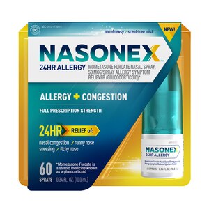 Nasonex 24HR Allergy Nasal Spray, 24 Hour Non Drowsy Allergy Medicine