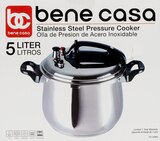 Bene Casa Stove Top Pressure Cooker, Stainless Steel, 5 LT, thumbnail image 3 of 15
