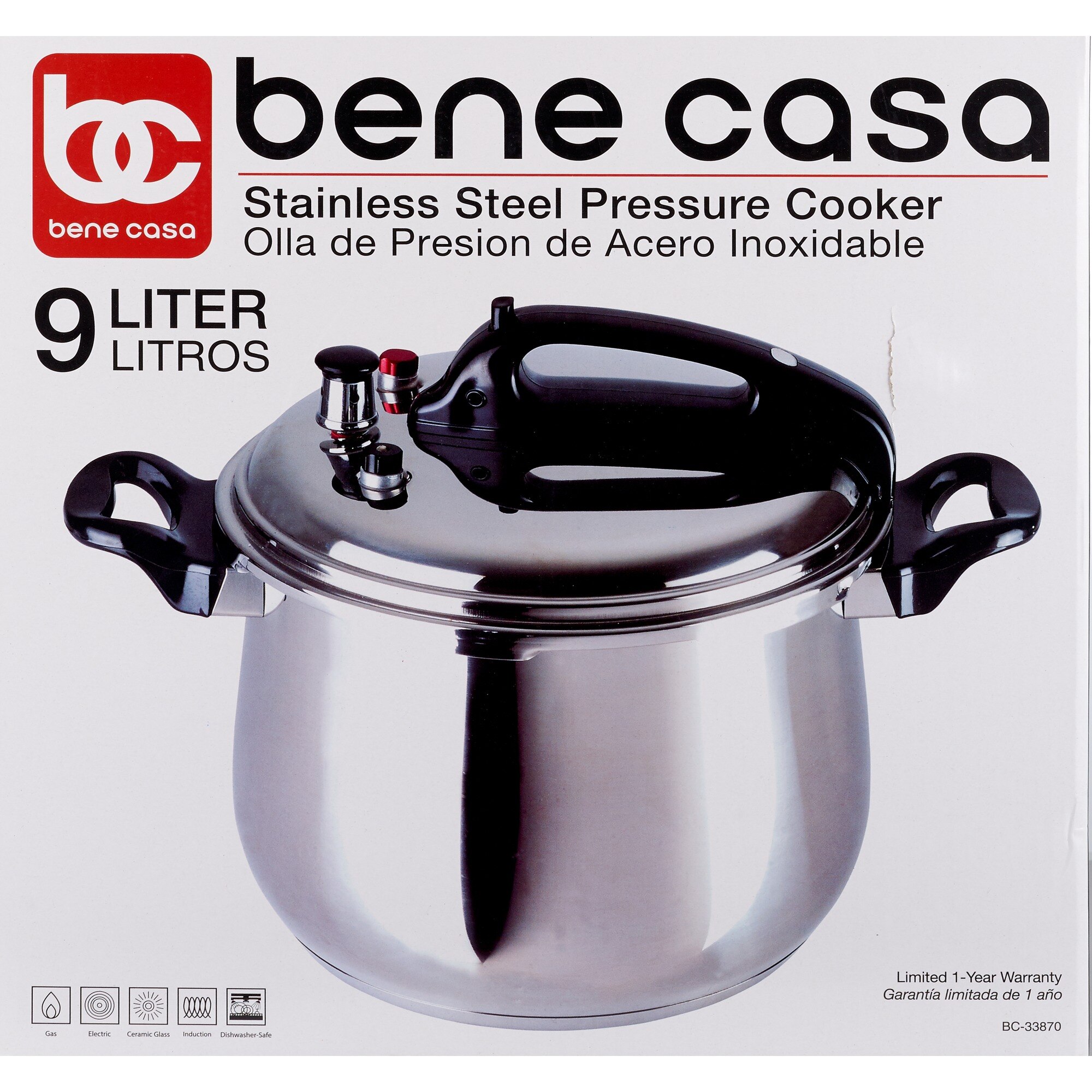 Olla a Presion en Acero Inoxidable Olla express 6 Quart Cookware