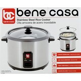 Bene Casa Rice Cooker, Stainless Steel, 8 CUP (uncooked)/ 16 CUP (cooked), thumbnail image 4 of 6