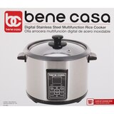 Bene Casa Digital Multifunction Rice Cooker, Stainless Steel, 5 CUP (uncooked)/ 10 CUP (cooked), thumbnail image 1 of 4