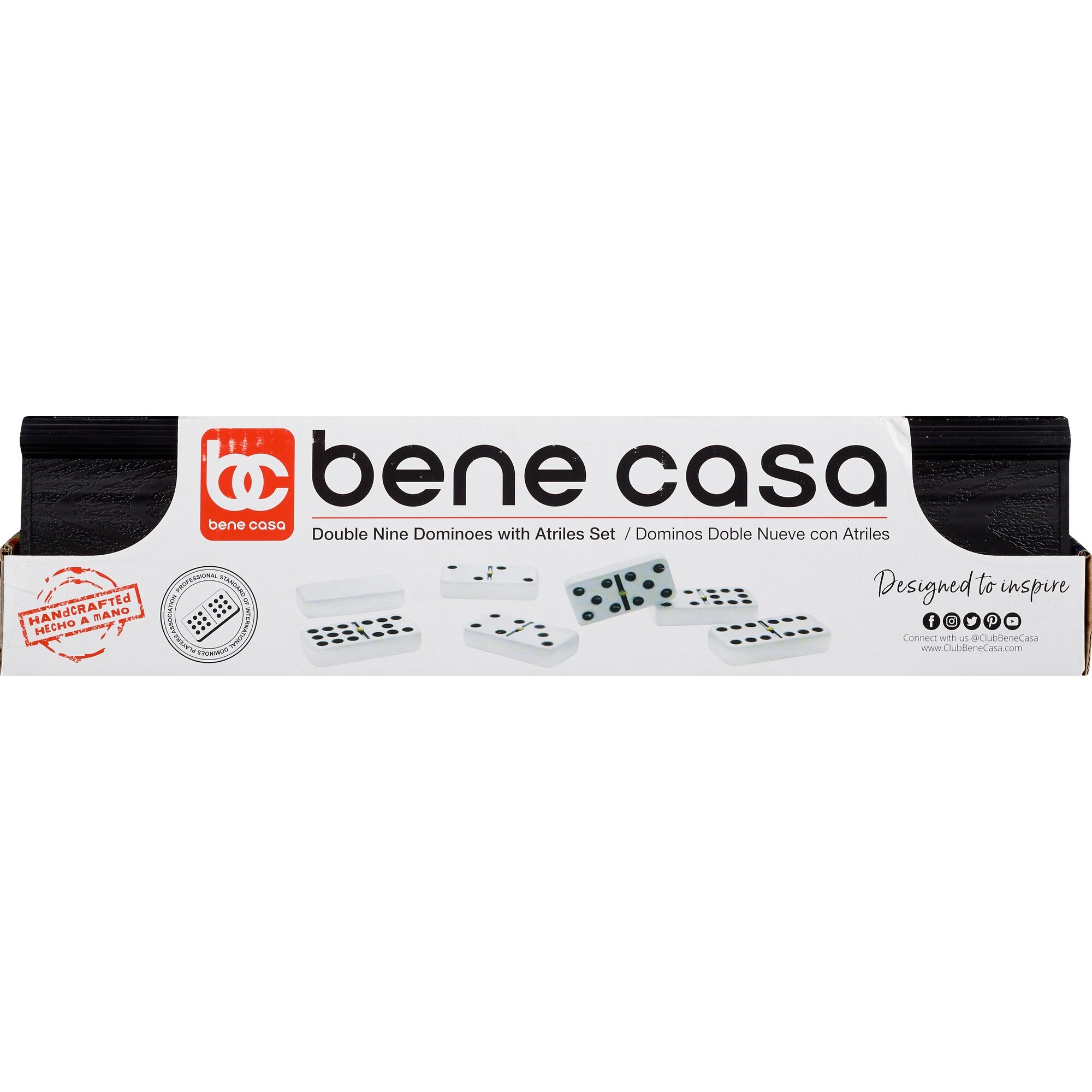 Bene Casa Double 9 Dominoes, Plastic Acrylic Box , CVS