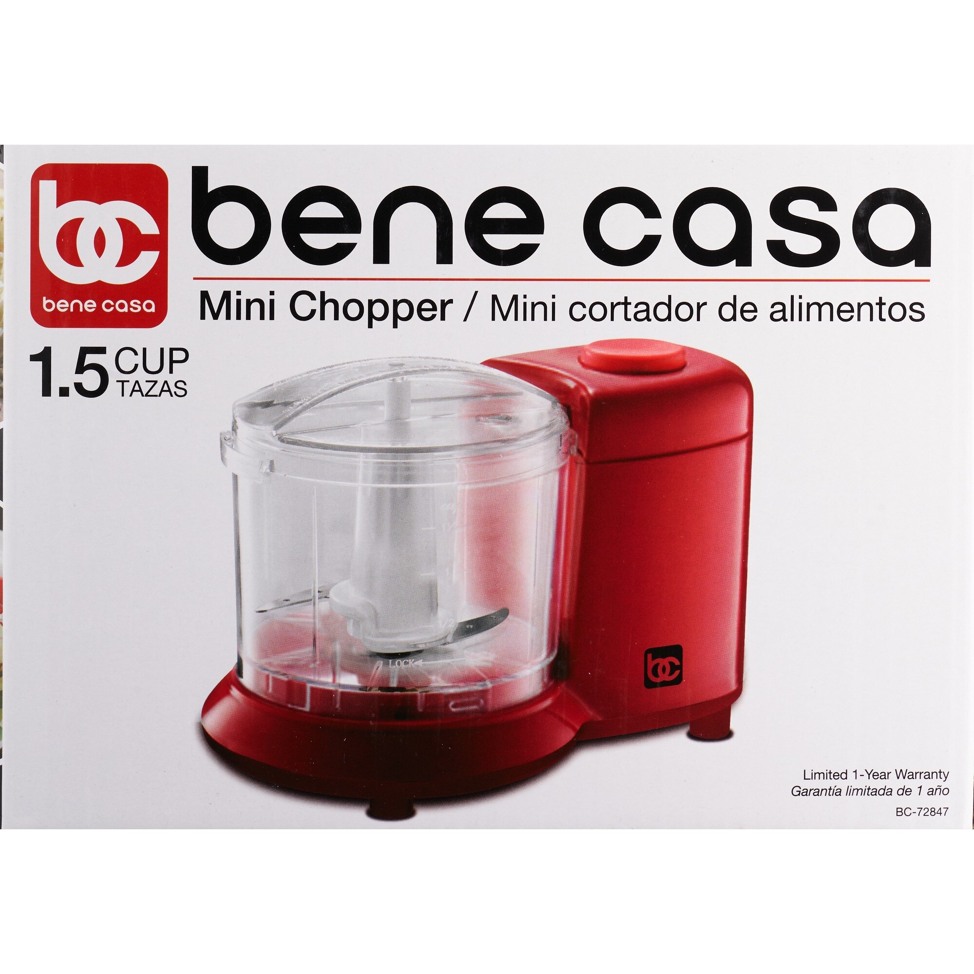 Bene Casa Mini Chopper, Red , CVS